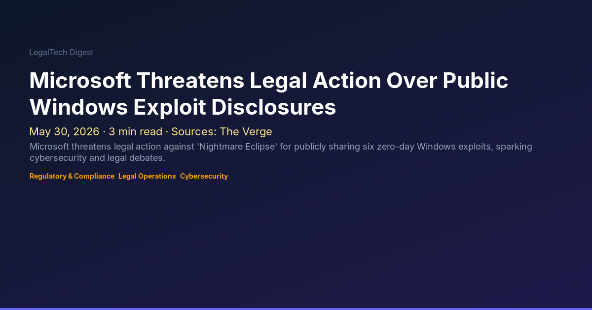 Microsoft Threatens Legal Action Over Public Windows Exploit ...